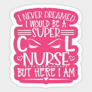 Super Cool Nurse with long Eye Lashes Gift Sticker